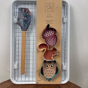 Deco 6-Piece Baking Set with Colorful Accents